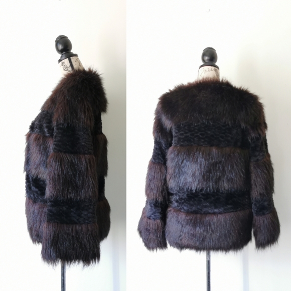 Halston Heritage faux fur coat - Picture 2 of 12